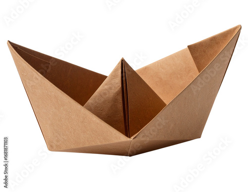 paper ship isolated on white background