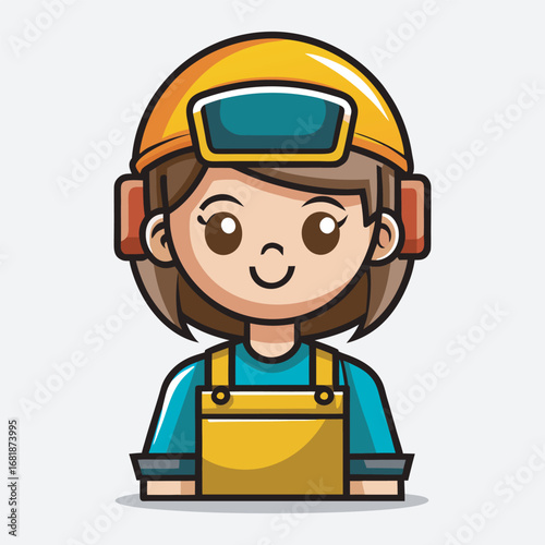 A welder woman vector art illustration File