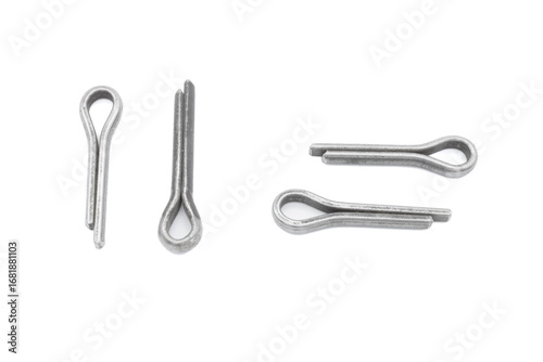 Cotter pin, key, shaft key, cotter pin, pin or head, on a white background