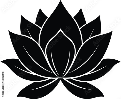 Beautiful sacred lotus flower bloom vector illustration scalable eps graphic design element transparent background