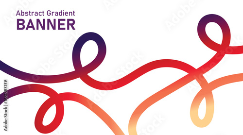 Abstract Gradient Lines Background with Wave Line, Modern Decorative Design for Poster, Cover, Digital Art, Packaging, Stationery, Fabric and Wallpaper