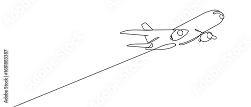Continuous line of single plane. Single line art hand drawn vector. Editable stroke.
