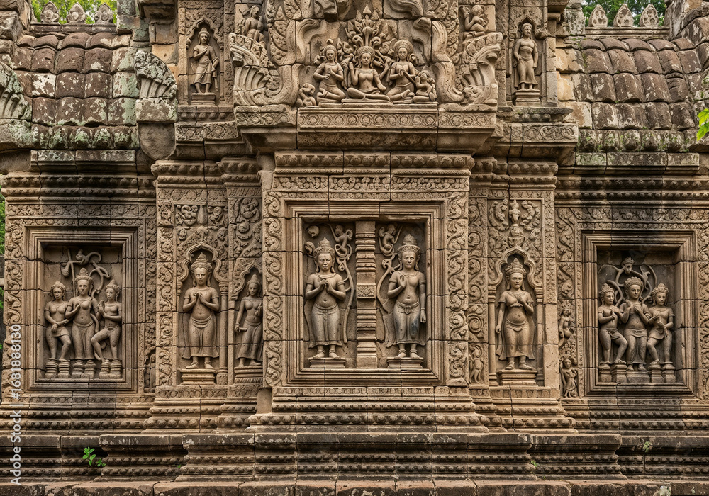 Fototapeta premium Ancient temple wall