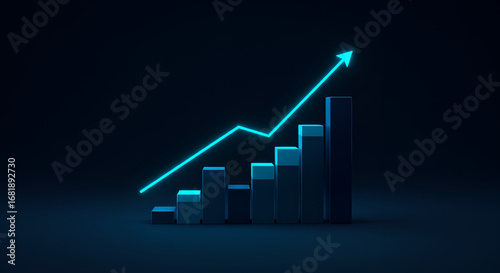 Wallpaper Mural business graph with arrow Torontodigital.ca