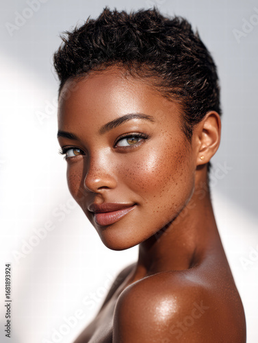 Authentic Glow: Captivating Portrait of a Young Woman