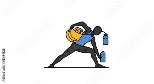 Athlete's Balancing Act A Dynamic Illustration of Strength and Endurance