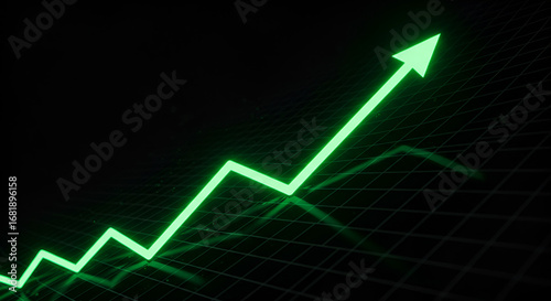 Wallpaper Mural business graph with arrow Torontodigital.ca