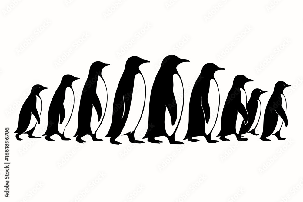 Fototapeta premium penguins walking