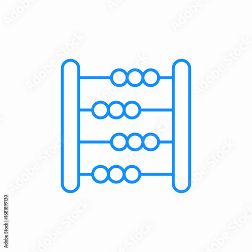 abacus calculate icon sign vector