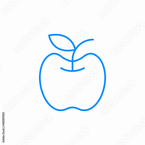 apple fruit icon sign vector