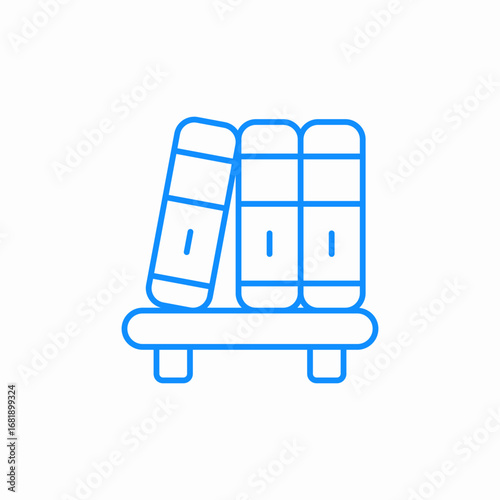book shelf icon sign vector