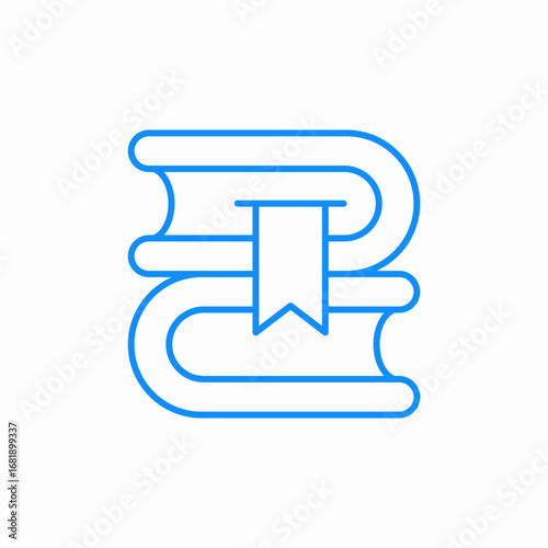 books bookmark icon sign vector