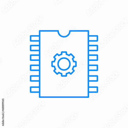 chip settings icon sign vector