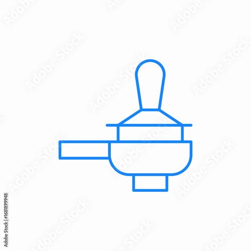 coffee tamper icon sign vector
