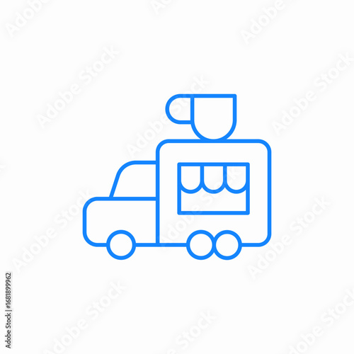 coffee truck icon sign vector