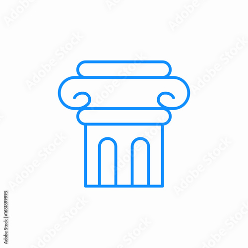 column pillar icon sign vector