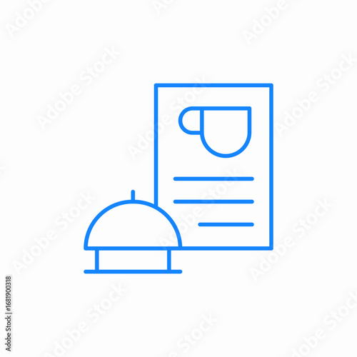 drink menu bell icon sign vector