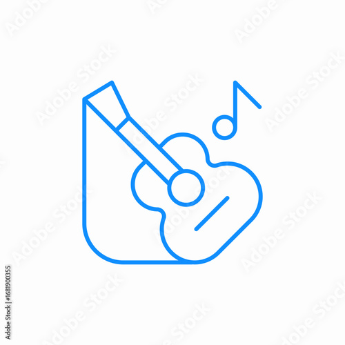 electric guitar music icon sign vector