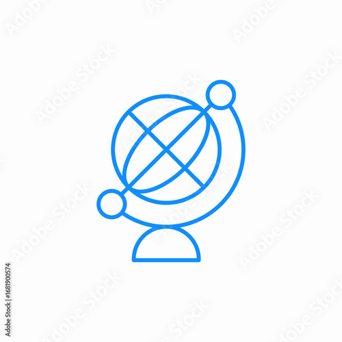 globe stand icon sign vector