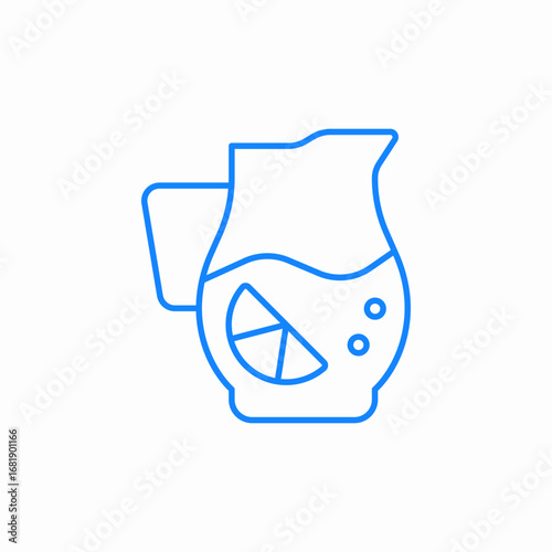 lemonade pitcher icon sign vector
