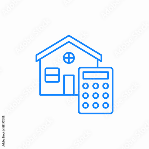 mortgage loan icon sign vector