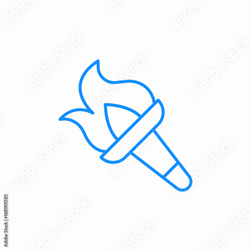olympic torch icon sign vector