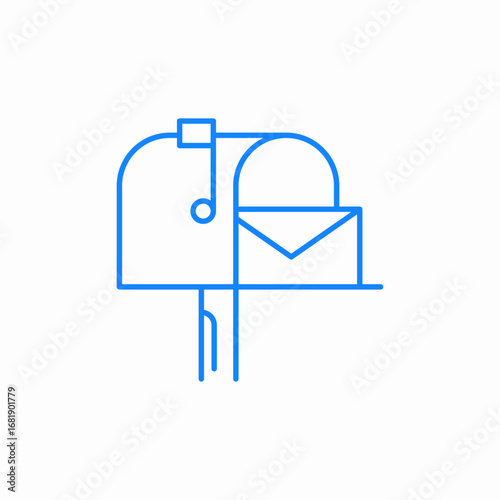 post letter box icon sign vector
