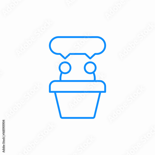public debate icon sign vector