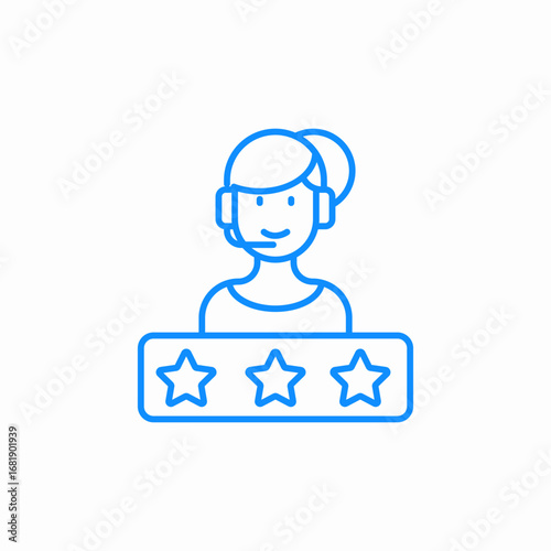 rate customer support icon sign vector