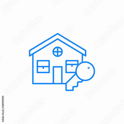 real estate icon sign vector