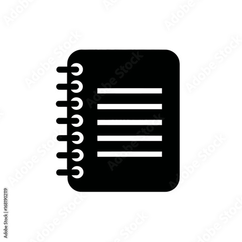 Notepad Icon Minimalist Design for Jotting Notes and Ideas. Perfect for Business and Productivity