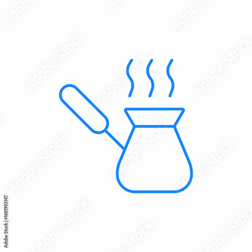turkish coffepot icon sign vector