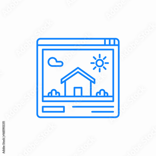 website homepage icon sign vector