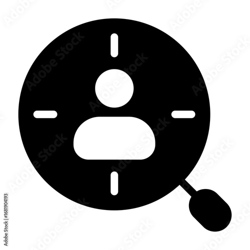 Audience Targeting Semi Solid Vector Icon