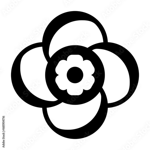 Porters Five Forces Semi Solid Vector Icon