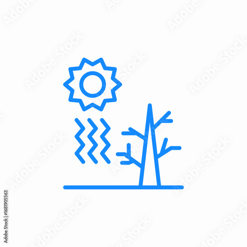 global warming icon sign vector