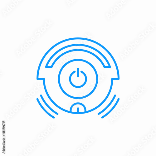 robot vacuum off icon sign vector