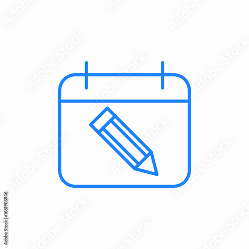 schedule edit plan icon sign vector