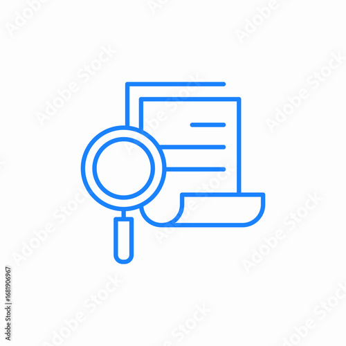 search document review icon sign vector