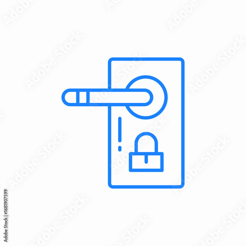 smart door lock icon sign vector