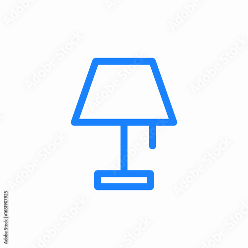 square table lamp icon sign vector