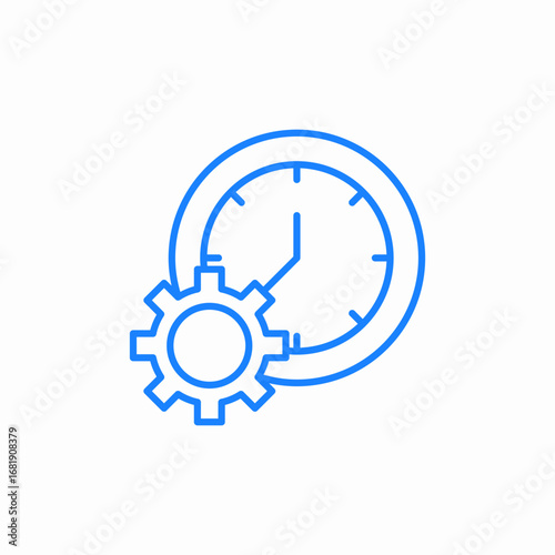 time management settings icon sign vector
