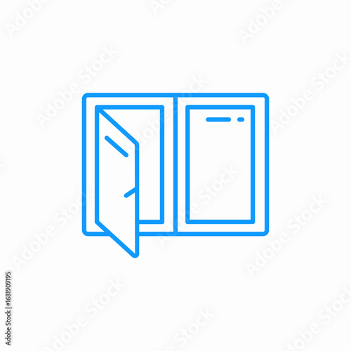 windows open icon sign vector