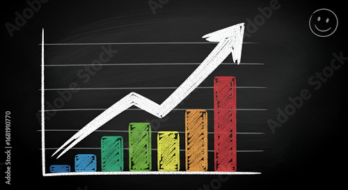 business graph showing growth