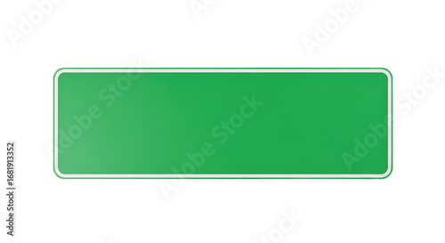 Isolated Green Road Sign, Directional Roadside Billboard, Guidepost for Highway and City Streets