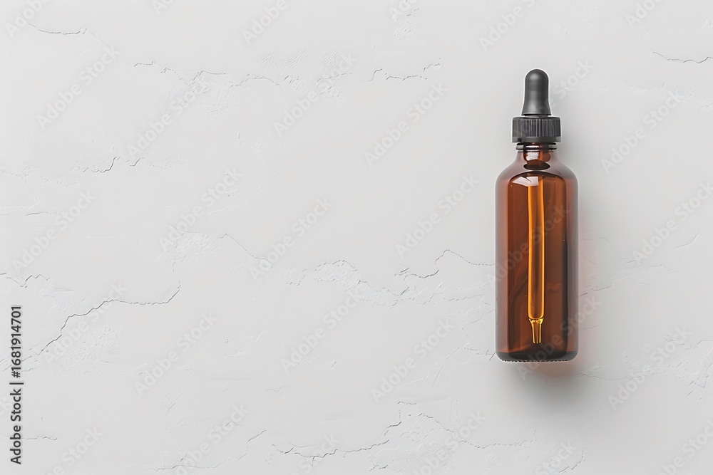 Fototapeta premium Amber serum bottle with wooden wrap high resolution picture
