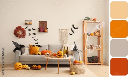 Interior of living room dec...