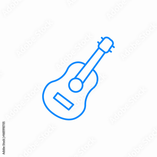 guitar music icon sign vector