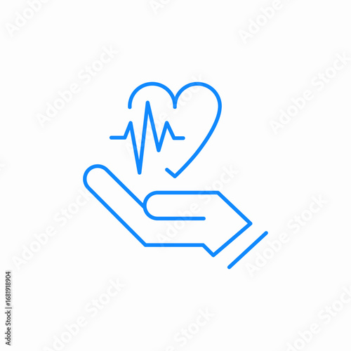 health monitoring heartbeat icon sign vector