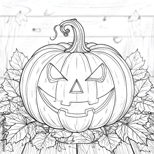 Halloween pumpkin coloring page (1)